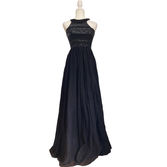 Aje Halter Neck Sequin full length Maxi Dress - Picture 2 of 14